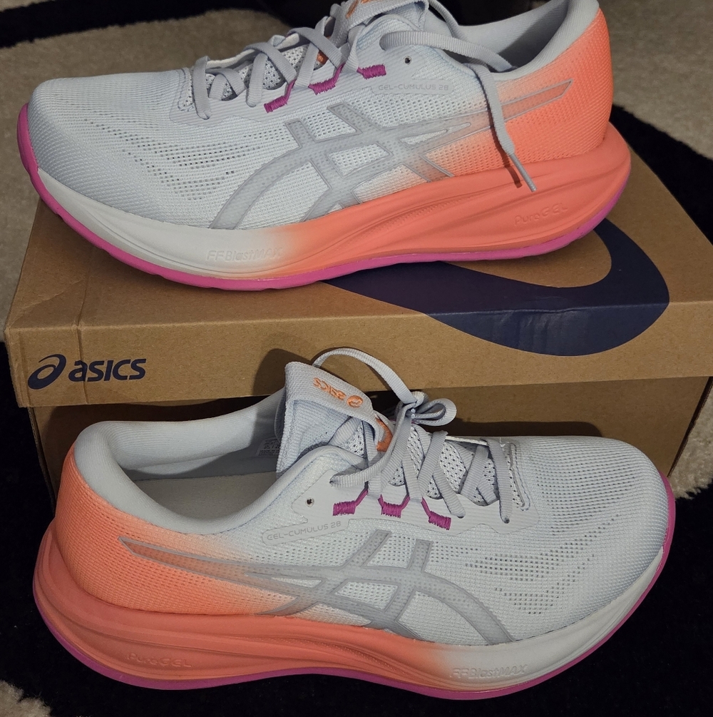 WOMEN'S ASICS GEL CUMULUS 28 'SUNNY SIZZLE' SZ 11.5